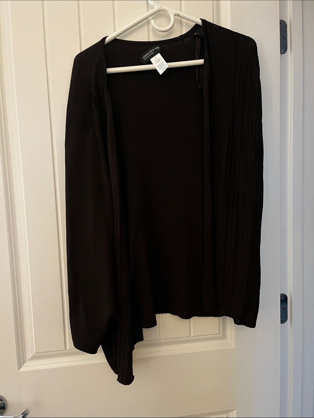 Jones New York chocolate brown Open-Front Women's Cardigan